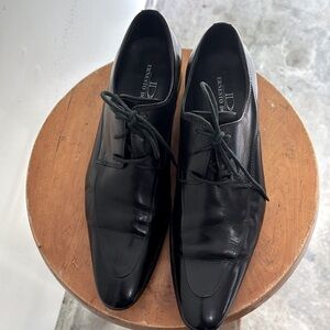 Ernesto‎ Dolani Black Leather Men's Oxford Dress Shoes Size EU38